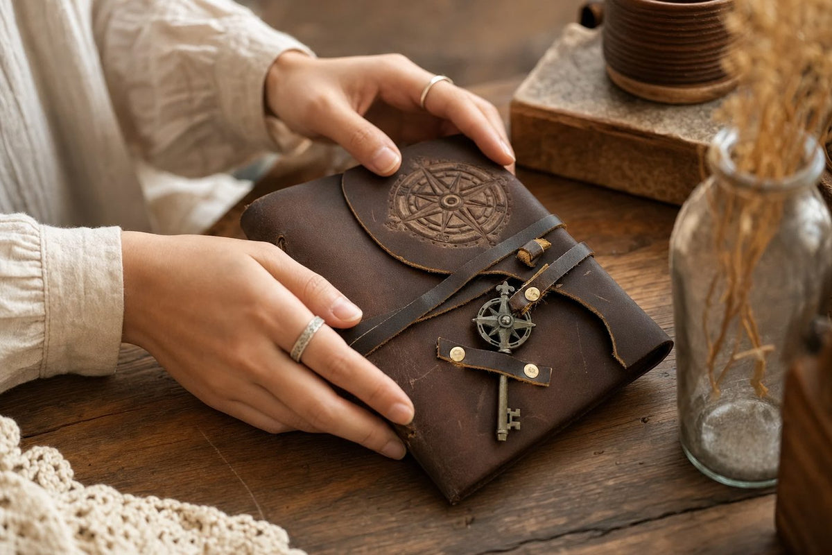 Cum se face un jurnal handmade din piele - JurnaleVintage
