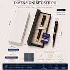 JurnaleVintage Set stilou Set stilou Submarine negru cu auriu - Un cadou care impresionează