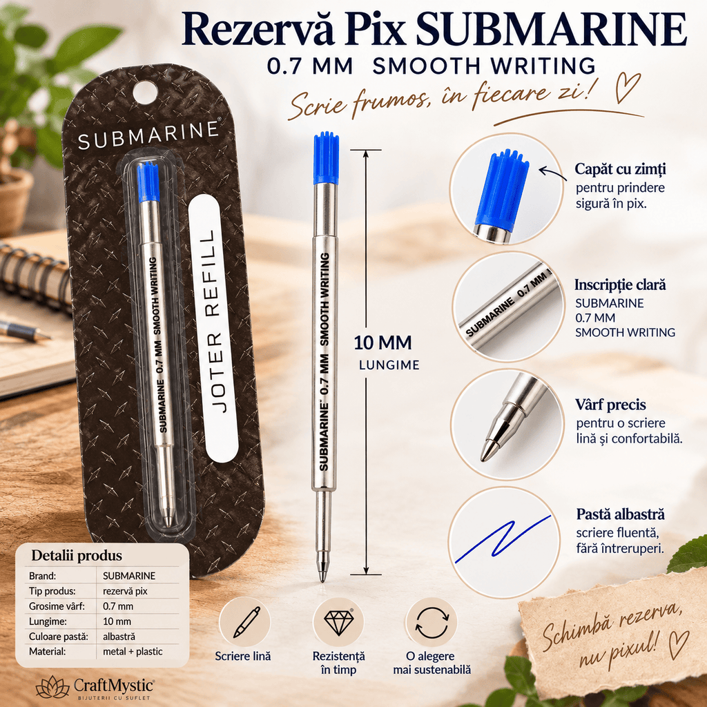 Submarine Rezervă pix Rezervă Pix Submarine Joter 0.7 mm cu Aromă de Cafea