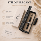 JurnaleVintage Stilou Stilou negru mat metalic cu prindere nealunecoasă - Cadou elegant