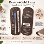 Submarine Rezervă pix Rezervă Pix Submarine Polly Gel 0.7 mm cu Pastă Albastră