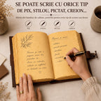 JurnaleVintage Jurnal Jurnal din Piele Naturala cu Cruce Embosata - Eleganta Vintage si Inspiratie Zilnica
