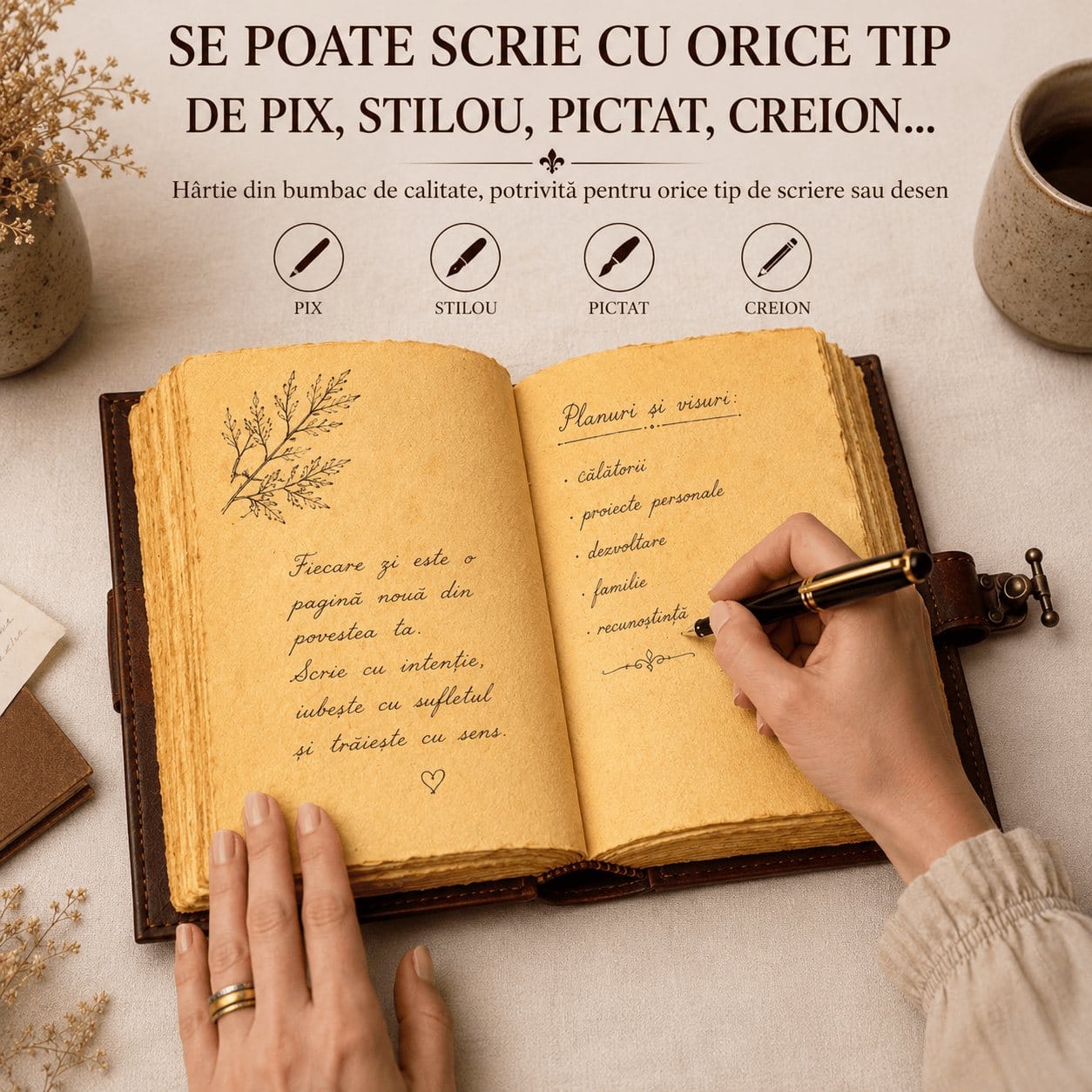 JurnaleVintage Jurnal Jurnal din Piele Naturala cu Cruce Embosata - Eleganta Vintage si Inspiratie Zilnica