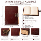 JurnaleVintage Jurnal Jurnal din Piele Naturala cu Cruce Embosata - Eleganta Vintage si Inspiratie Zilnica
