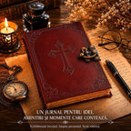 JurnaleVintage Jurnal Jurnal din Piele Naturala cu Cruce Embosata - Eleganta Vintage si Inspiratie Zilnica