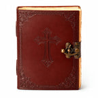 JurnaleVintage Jurnal Jurnal din Piele Naturala cu Cruce Embosata - Eleganta Vintage si Inspiratie Zilnica