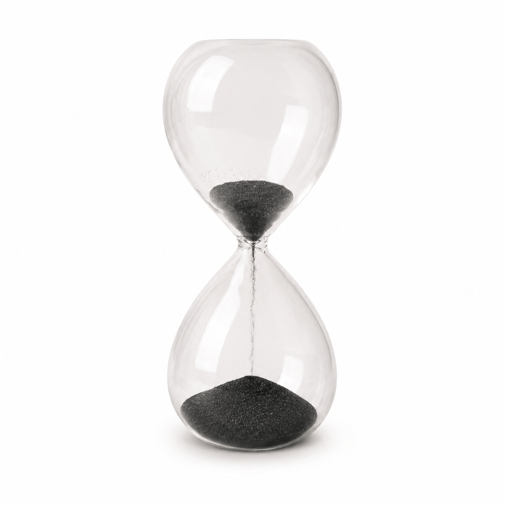 CraftMystic Decor birou Clepsidra Magnetica cu Particule Metalice si Suport din Lemn - Relaxare si Focus