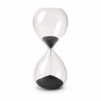 CraftMystic Decor birou Clepsidra Magnetica cu Particule Metalice si Suport din Lemn - Relaxare si Focus