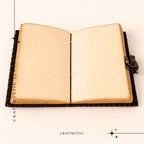 JurnaleVintage Jurnal 20x15 cm / Bumbac galben Calatoria interioara - Jurnal 20x15 cm din piele naturala cu pietre 7 chakre si hartie de bumbac