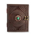 Jurnal cu Talisman — coperta piele naturala vedere frontala
