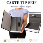 CraftMystic Seif decorativ Seif Tip Carte cu Inchidere Cifru - Protectie Discreta pentru Obiecte de Valoare