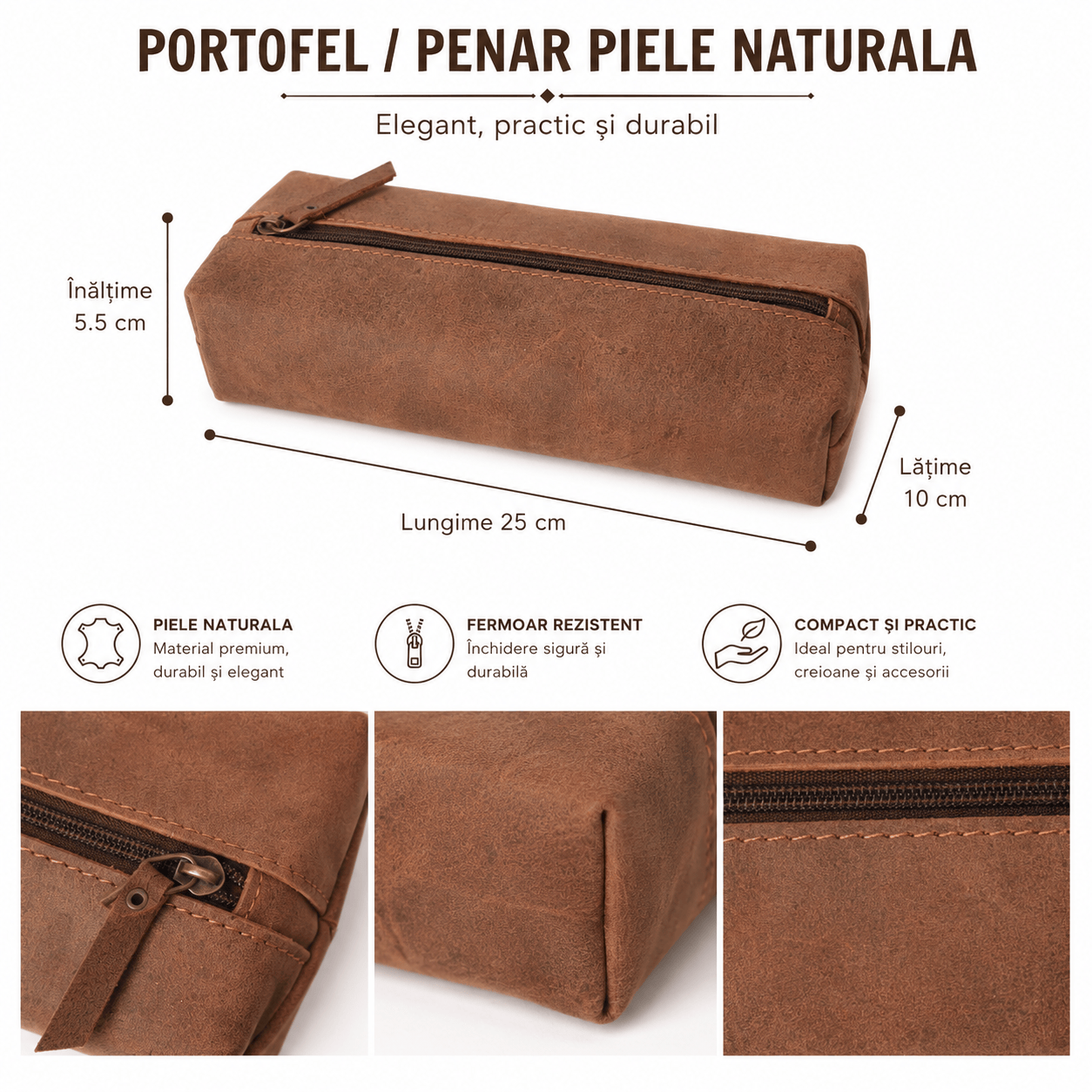 CraftMystic Penar Penar-Organizator din Piele Naturala - Organizare Eleganta si Practica pentru Zi de Zi