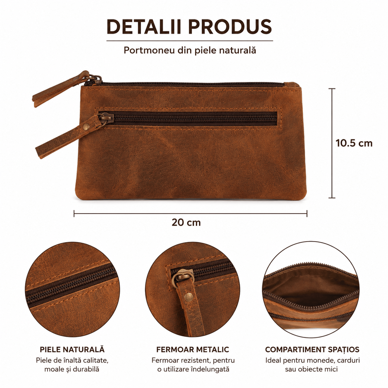 CraftMystic Portofel Portofel din Piele Naturala Handmade - Eleganta si Organizare Zilnica