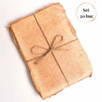 JurnaleVintage Hartie bumbac 15x10 cm / Bumbac galben Hartie de bumbac galbena vintage 15x10 cm - Perfecta pentru arta si scris Set 20 buc