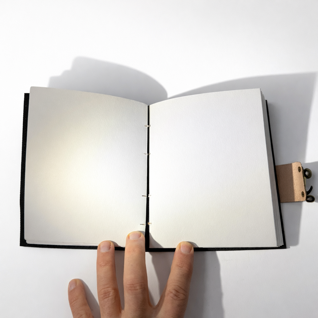 Vedere laterala — inchidere jurnal piele 190-200 pagini