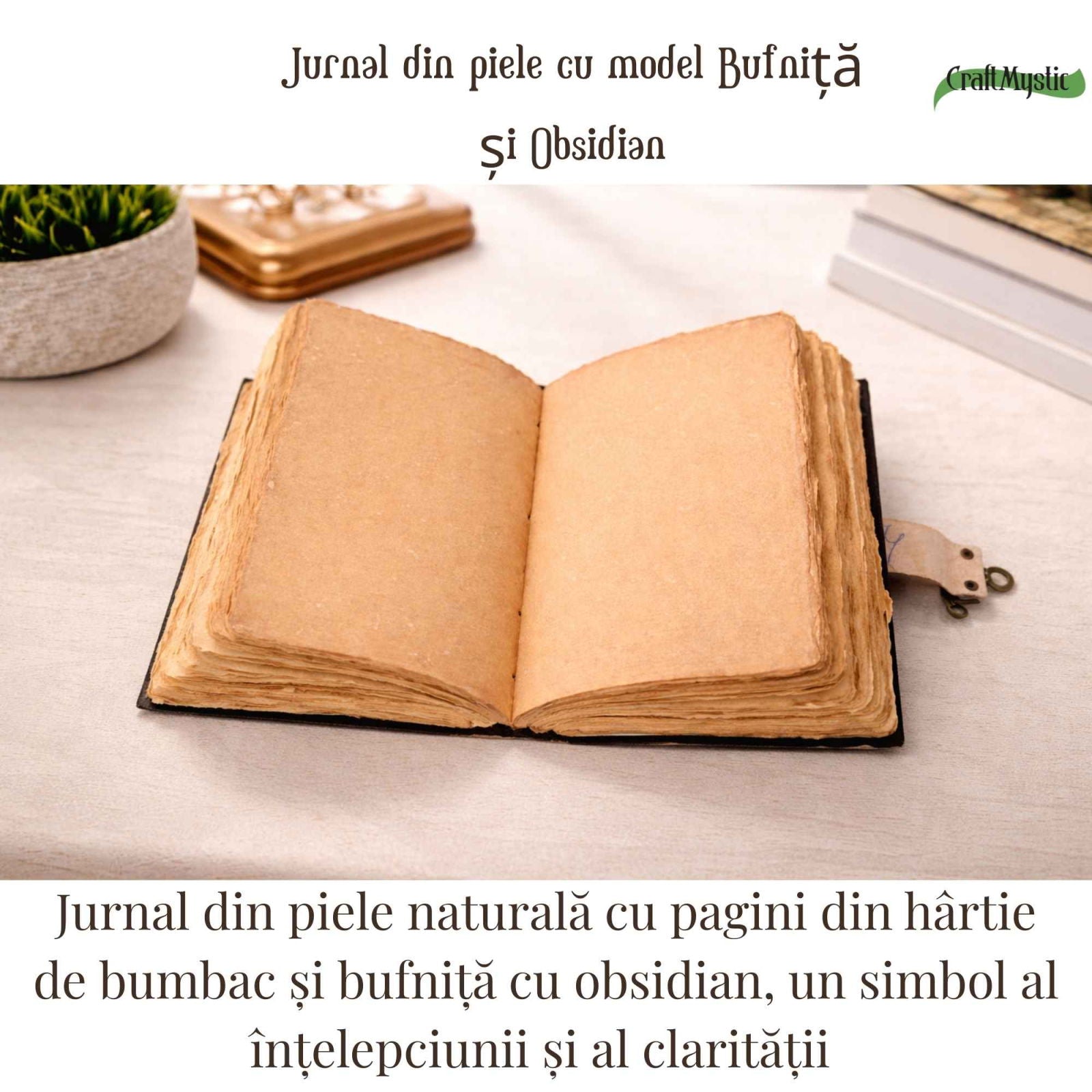 Detaliu textura piele naturala — jurnal handmade brand romanesc
