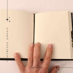 JurnaleVintage Jurnal 18x13 cm / Bumbac alb Jurnal din Piele Naturala cu Bufnita si Piatra Decorativa Galbena