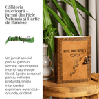 JurnaleVintage Jurnal 18x13 cm / Bumbac galben Calatoria Interioara - Jurnal din Piele Naturala si Hartie de Bumbac