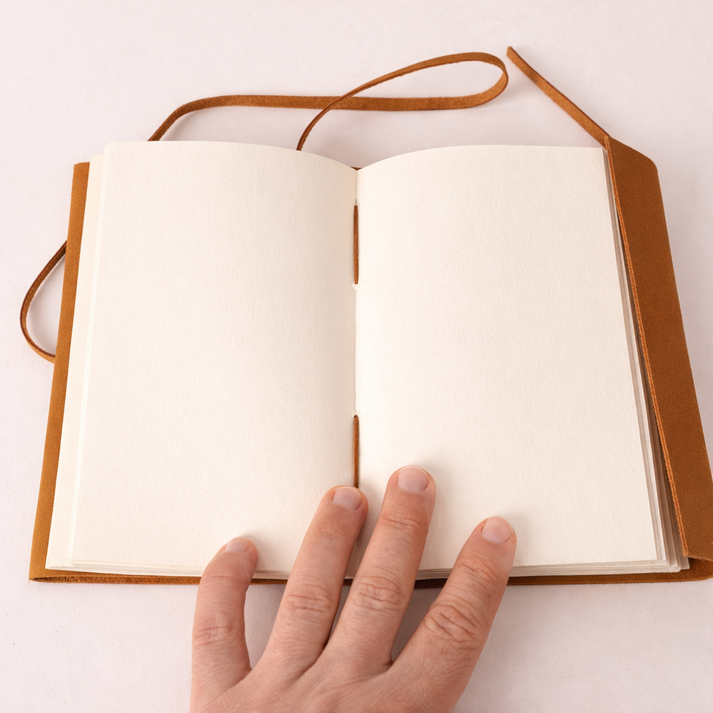 Vedere laterala — inchidere jurnal piele