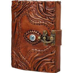 JurnaleVintage Jurnal 18x13 cm / Bumbac galben Jurnal Hocus Pocus cu Ochiul al Treilea - piele, hârtie pergament, 200 pagini