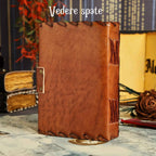 JurnaleVintage Jurnal 18x13 cm / Bumbac galben Jurnal Hocus Pocus cu Ochiul al Treilea - piele, hârtie pergament, 200 pagini