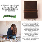 JurnaleVintage Jurnal 18x13 cm / Bumbac galben Jurnal Piele Naturala cu Hartie din Bumbac galbena model cheita