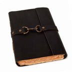 JurnaleVintage Jurnal 18x13 cm / Bumbac galben Jurnal din piele naturala cu hartie din bumbac galbena 17x13 cm - Eleganta si autenticitate