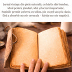 JurnaleVintage Jurnal 18x13 cm / Bumbac galben Jurnal Medieval din Piele Naturala cu Harta - Cronicile Exploratorului 18x13 cm