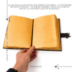 JurnaleVintage Jurnal 20x15 cm / Bumbac galben Jurnal „The Sun” din piele naturala si hartie de bumbac galbena 20x15 cm