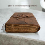 JurnaleVintage Jurnal 20x15 cm / Bumbac galben Jurnal Vintage incuietoare cheie inima -Eleganta si Intimitate