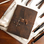 JurnaleVintage Jurnal 20x15 cm / Bumbac galben Jurnal Vintage incuietoare cheie inima -Eleganta si Intimitate