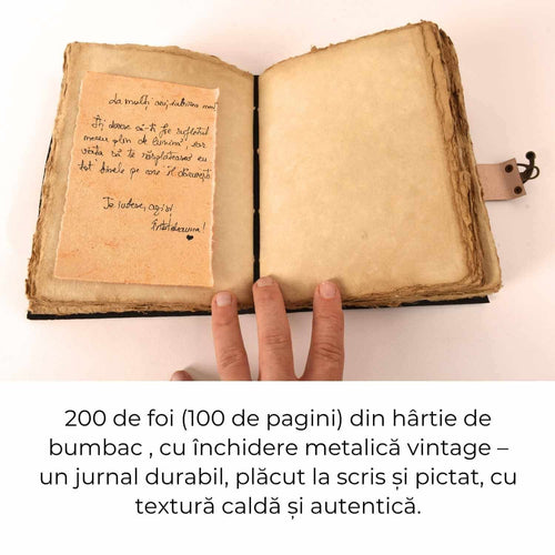 JurnaleVintage Jurnal 20x15 cm / Bumbac galben Jurnal Book of Shadow cu 7 pietre chakre 20x15 cm - piele handmade cu lacat