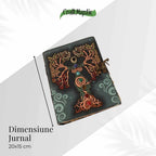 JurnaleVintage Jurnal 20x15 cm / Bumbac galben Jurnal Book of Shadow cu 7 pietre chakre 20x15 cm - piele handmade cu lacat