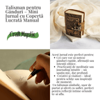JurnaleVintage Mini jurnal 10x7 cm / Bumbac alb Talisman pentru Ganduri - Mini Jurnal cu Coperta din Piele