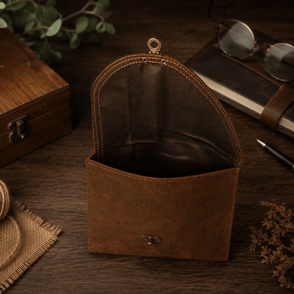 CraftMystic Geanta Geanta Plic din Piele Naturala - Eleganta si Stil Atemporal