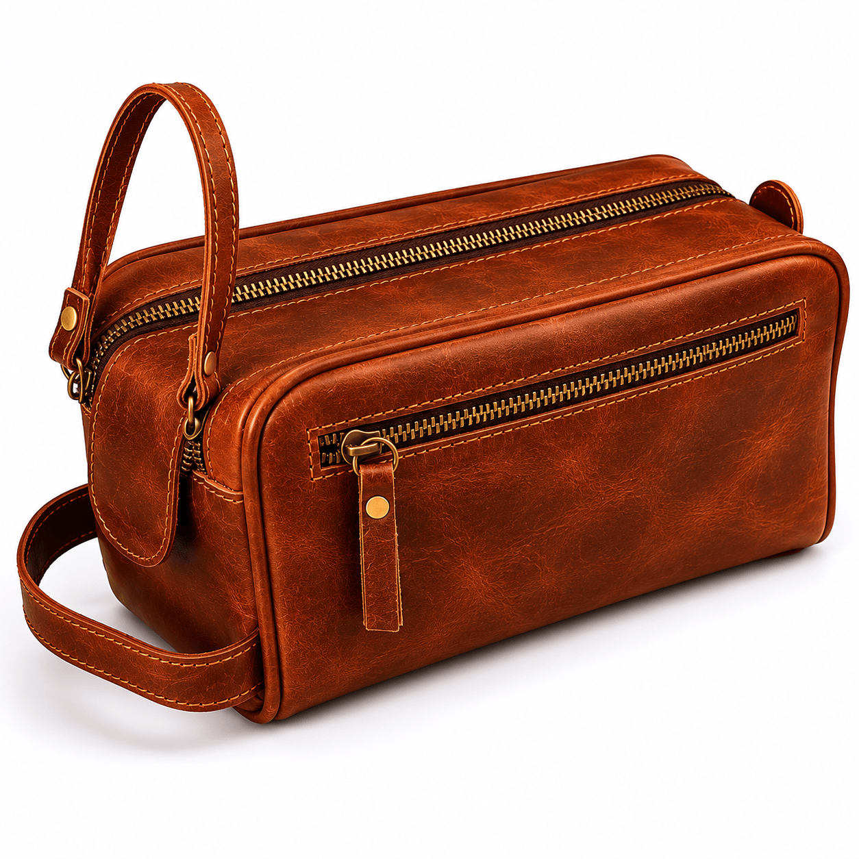 CraftMystic Geanta Geanta Barbateasca din Piele Naturala - Organizare Premium si Eleganta Zilnica