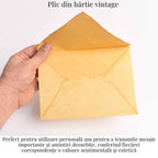 JurnaleVintage Plic Plic din hartie vintage de bumbac 13x18 cm - Eleganta si rafinament