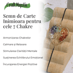 JurnaleVintage Semn de carte Semn de Carte Elastic cu Cristale Chakra - Forma Inima, Metal Vintage