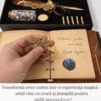 JurnaleVintage Set caligrafie Set Caligrafie cu Pana si Sigiliu - Scris Artistic si Scrisoare Medievala Cadou