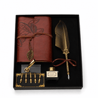 CraftMystic Set caligrafie Set Stilou cu Penita si Pana in Cutie Cadou - Eleganta Vintage si Inspiratie pentru Scris