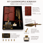 CraftMystic Set caligrafie Set Stilou cu Penita si Pana in Cutie Cadou - Eleganta Vintage si Inspiratie pentru Scris