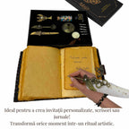 JurnaleVintage Set caligrafie Set Stilou Pana cu Accesorii - Scris Artistic, Sigilii si Cadou Premium