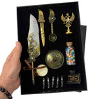 JurnaleVintage Set caligrafie Set Stilou Pana cu Accesorii - Scris Artistic, Sigilii si Cadou Premium