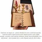 JurnaleVintage Set caligrafie Set Pana rosie cu penita si mini Jurnal - Scris Artistic, Sigilii si Cadou Caligrafie