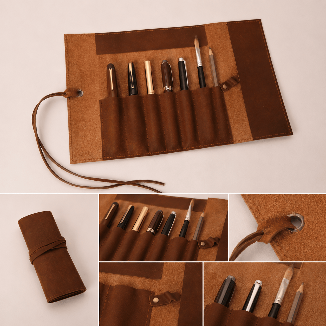 CraftMystic Organizator Organizator Multifunctional din Piele Naturala - Eleganta, Ordine si Protectie pentru Accesoriile Tale
