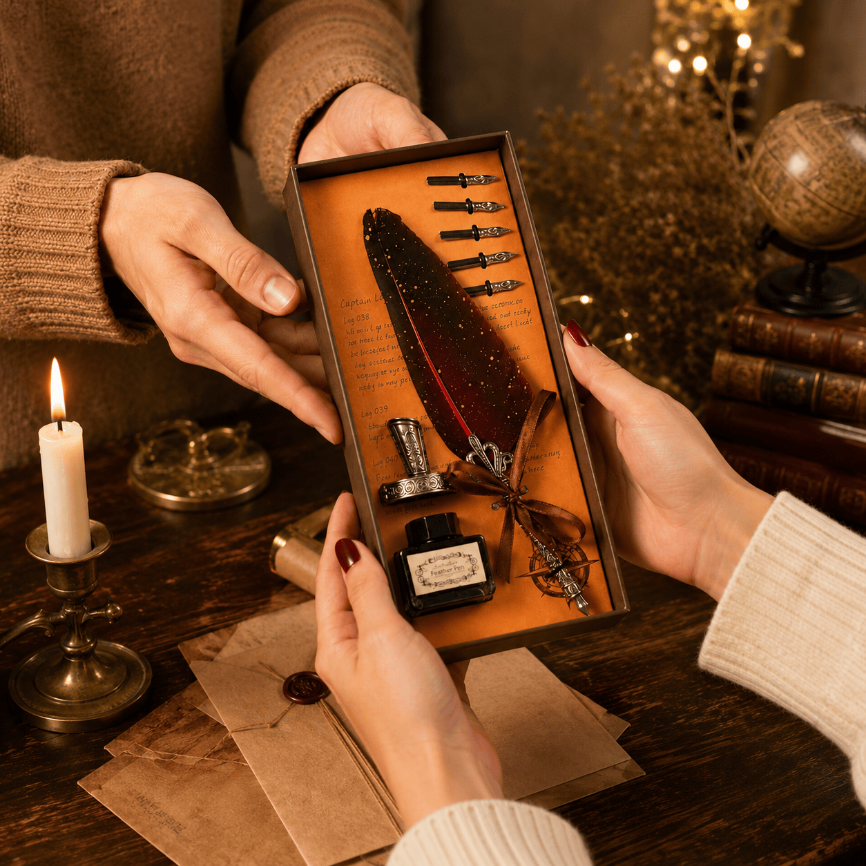 CraftMystic Set caligrafie Set Stilou Pana Visinie Vintage - Eleganta si Inspiratie pentru Scris Artistic