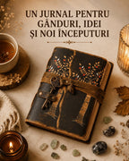 JurnaleVintage Jurnal 18x13 cm / Bumbac galben Jurnal Vintage cu Arborele Vietii, inchidere cu cheie si hartie de pergament- Protecție și Creștere