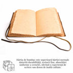 JurnaleVintage Jurnal 20x15 cm / Bumbac galben Jurnal piele naturala cu Arborele Vietii si hartie de bumbac - Creativitate si conexiune spirituala